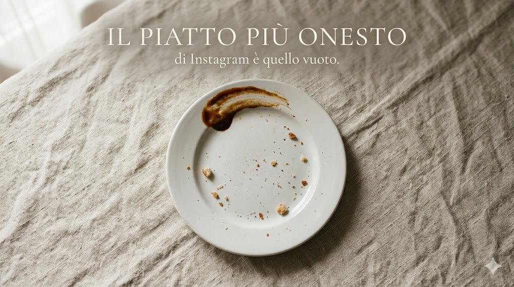 Il piatto più onesto di Instagram è quello vuoto.